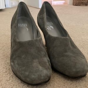 Suede Eileen Fisher Wedge booties